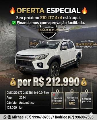 CHEVROLET S10 2.8 16V TURBO DIESEL LTZ CD 4X4 AUTOMÁTICO